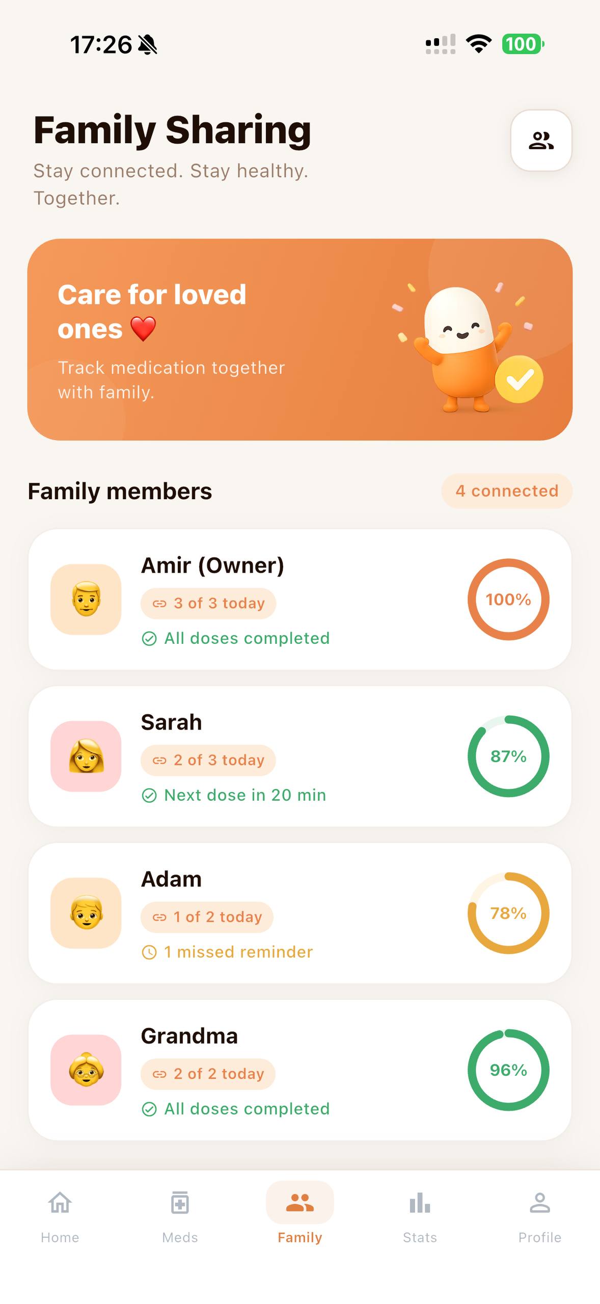 Dosely family sharing screen