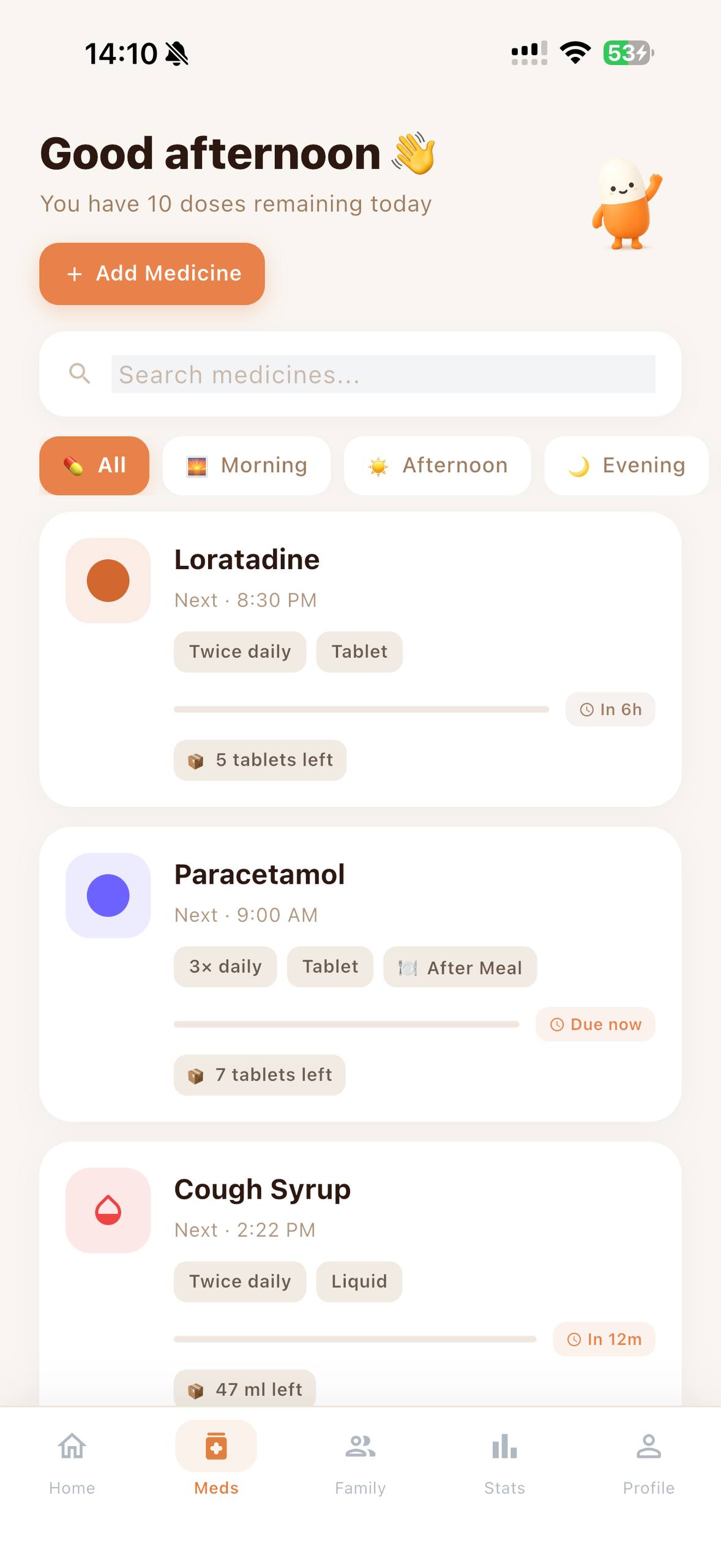 Dosely medication library with schedules